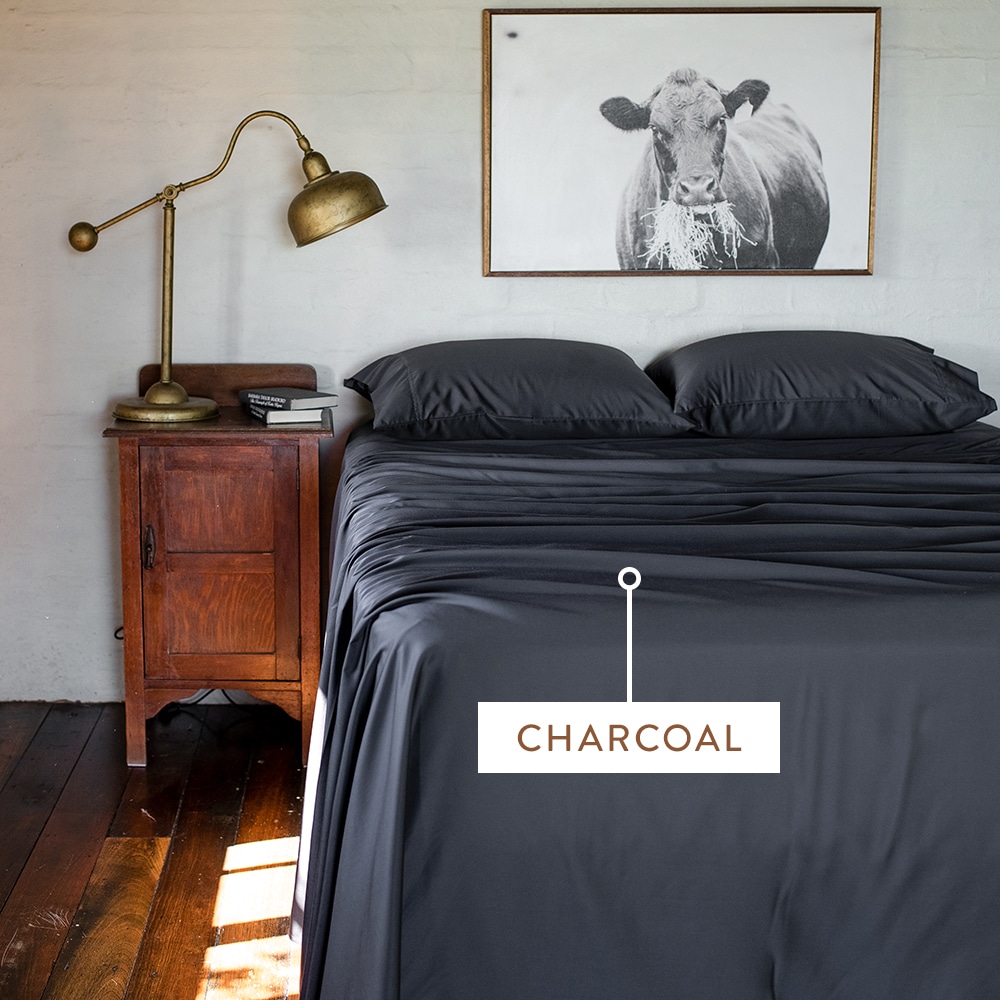 100% Bamboo Sheet Set – Charcoal - King