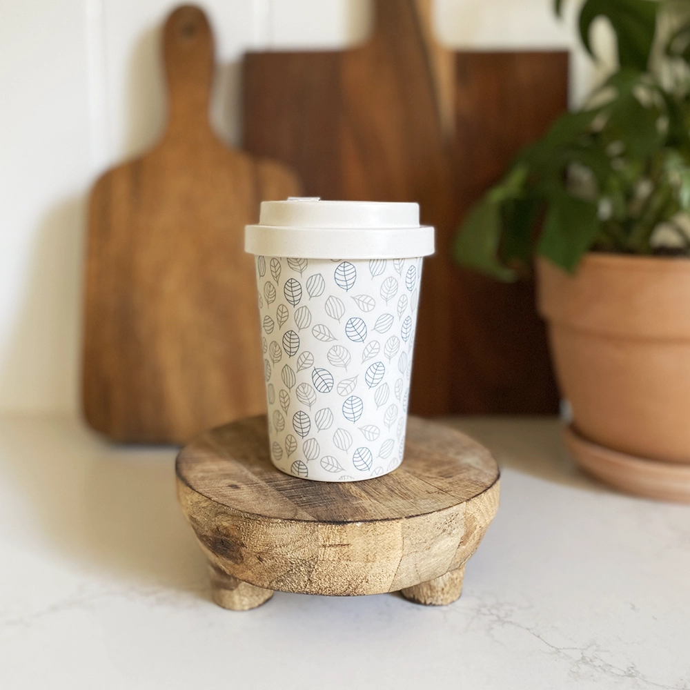 Reusable Bamboo Coffee Cups - Falling Leaves