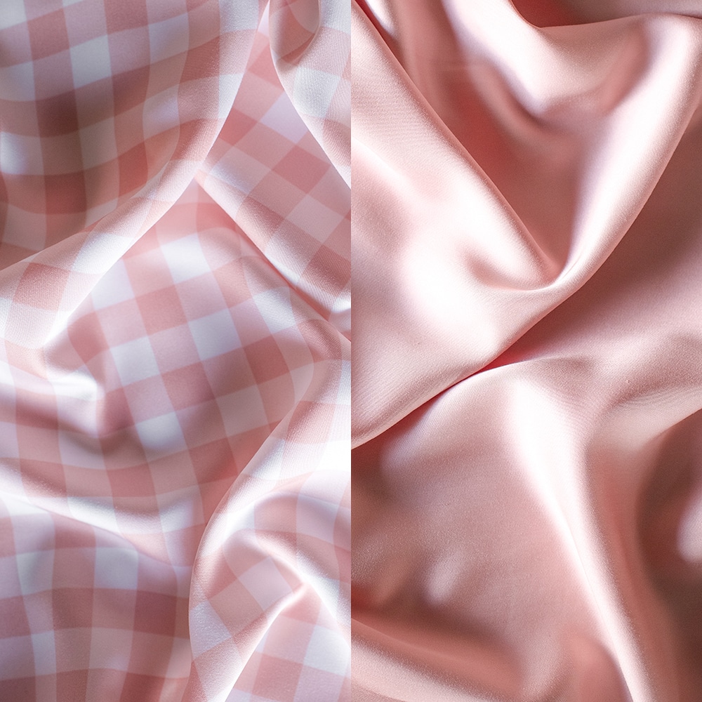 Bamboo Haus Coral Coral Gingham Quilt Cover Set 3